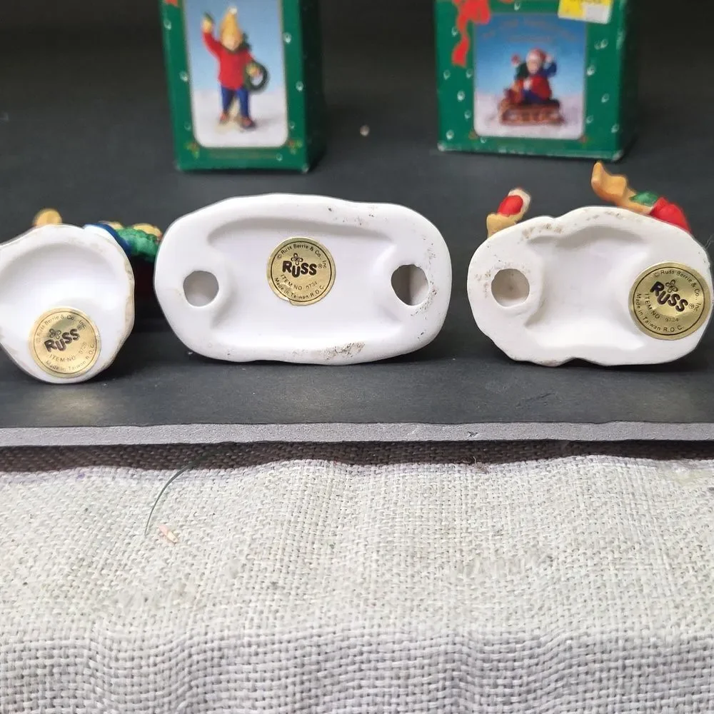 Festive‎ Kids Figurine Set Vintage Russ Christmas Figurines